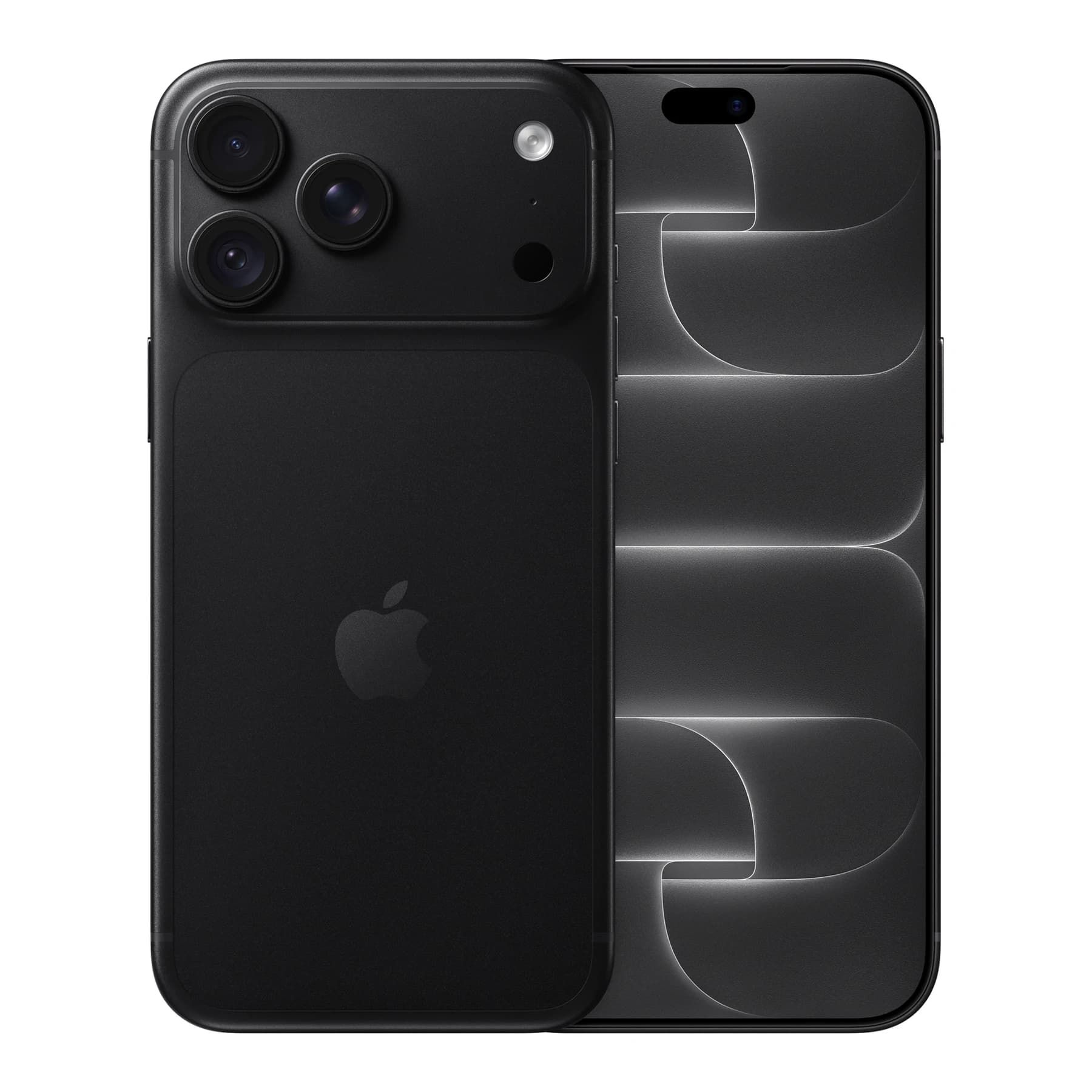 Apple iPhone 18 Pro Max, black, вид спереди и сзади